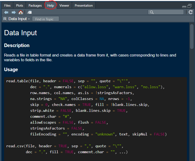 read.csv help