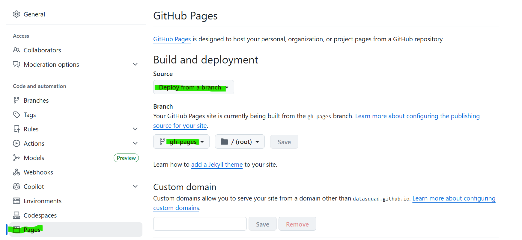 creating a Github Pages